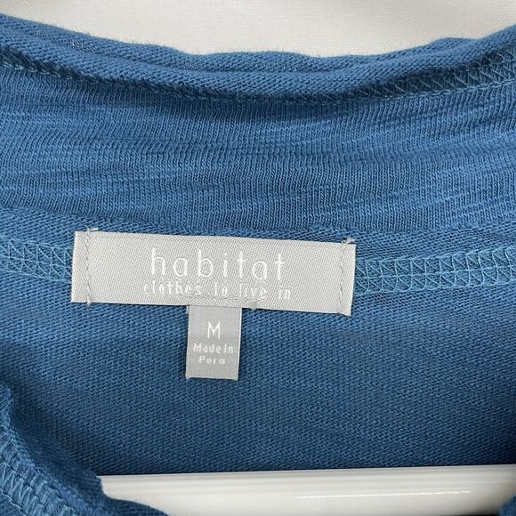 Habitat Clothes To Live in Size M Pocket Cardigan Top Baltic Teal Blue Lagenlook - Picture 5 of 9